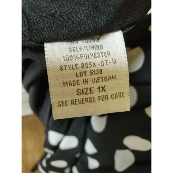 Olivia Matthews Women's Dress size 1X Polka Dot - Picture 8 of 10